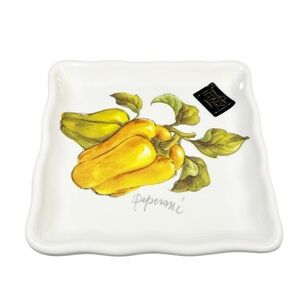 NEW EFFETTI Italy Square BELL PEPPER Appetizer Serving Plate